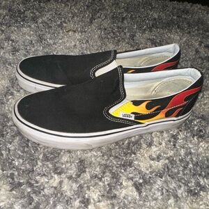 Women’s slip on flame Vans